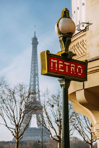 Puzzle für Erwachsene 1000 Teile Paris Metro mit Eiffelturm im Hintergrund Foto Foto Familie Lustige Herausfordernde Urlaub Puzzles für Erwachsene Puzzle Geschenk für Frauen Männer Senioren von Geroclonup