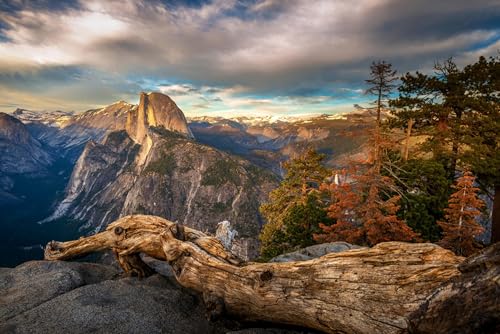 Puzzles für Erwachsene, 1000 Teile, Glacier Point Yosemite Valley Landschaft Vista Sonnenuntergang Foto Familie Lustige Herausfordernde Urlaubspuzzles für Erwachsene Puzzle Geschenk für Frauen Männer von Geroclonup