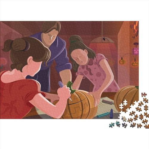 Holiday Halloween 1000 Teile Pumpkins Puzzles Für Erwachsene Family Challenging Games Wohnkultur Geburtstag Lernspiel Stress Relief 1000pcs (75x50cm) von Gerrit