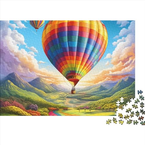 Hot Air Balloon Puzzles Erwachsene 1000 Teile Rainbow Geburtstag Home Decor Family Challenging Games Lernspiel Stress Relief Toy 1000pcs (75x50cm) von Gerrit