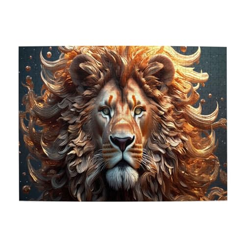 Tier Holzpuzzle Pferds Puzzle niedliches Tier Tigers Jigsaw Puzzle Lernspiel Herausforderung Spielzeug 3D Puzzle (38x26cm/300pcs,5) von Gerrit