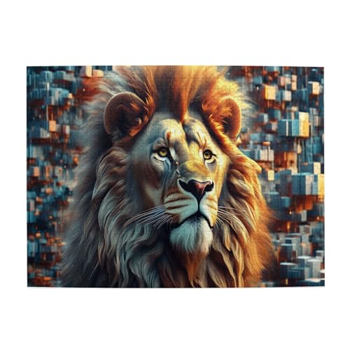 Tier Holzpuzzle Pferds Puzzle niedliches Tier Tigers Jigsaw Puzzle Lernspiel Herausforderung Spielzeug 3D Puzzle (75x50cm/1000pcs,10) von Gerrit