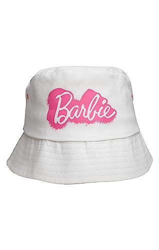 Lizenzierter Barbie Kids Girls Bucket Hat Limited Edition | Zwei Variationen, eine Features Patch mit gesticktem Rand, Opt a (Weiß), 4-6 von Gertex