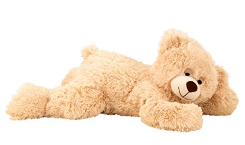 Teddybär Schlafbär liegend 60 cm Hellbraun Kuscheltier von Geschenkestadl