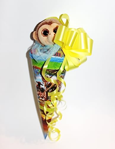 101616 Mini Schultüte Zoo 22cm mit Plüsch AFFE Wildnis Geschwistertüte Abschluss Schulanfang 101616 Mini Schultüte Zoo 22cm mit Plüsch AFFE Wildnis Geschwistertüte Abschluss Schulanfang von Geschenkpost24