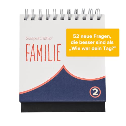 Gesprächsflip Familie 2 ohne Sockel - Das Ritual für mehr Gesprächsstoff | 52 Neue Fragen für Gute Gespräche im Alltag | Für Familien mit Kindern und Teenagern von Gesprächsflip