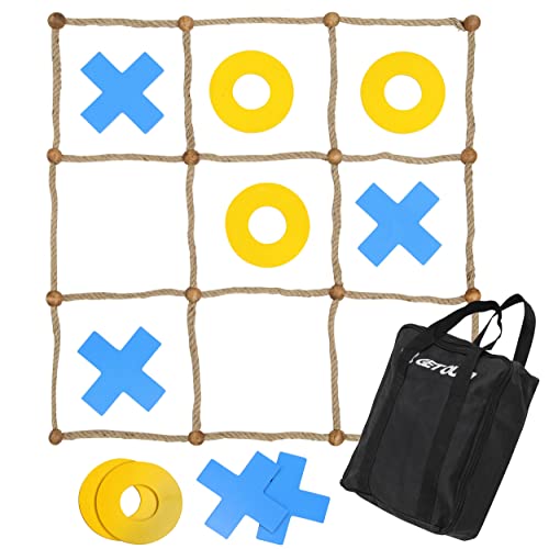 Get Out! Giant Tic Tac Toe Spiel Outdoor Yard Games Set – Jumbo Holz Hinterhof Rasen Wurf Aktivität für Camping oder Nische von Get Out!