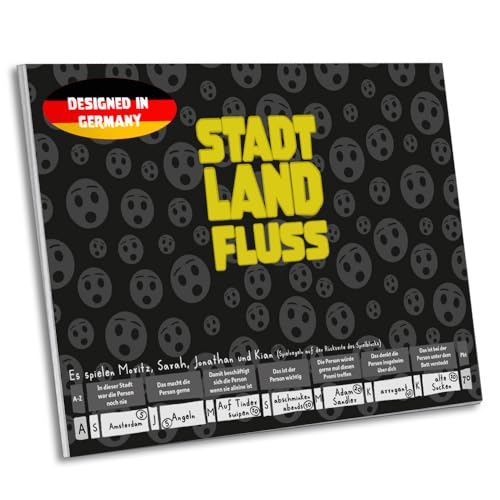 Get to know you - Stadt, Land, You | Innovatives Stadt Land Fluss Gesellschaftsspiel für Freunde und Familie | Spielblock 50 Blätter, Partyspiel perfekt für Spieleabende | Made in Germany von Get to know you