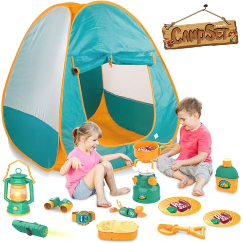 Getatoy Kinderspielzelt Pop Up Spielhaus Baby Spielzelt für Kinder Play Tents Camping Tent for Kids Outdoor Indoor Garten Play Kinderzelt Geschenke für Kinder 2-6 Jahre Mädchen Junge Spielzeug von Getatoy