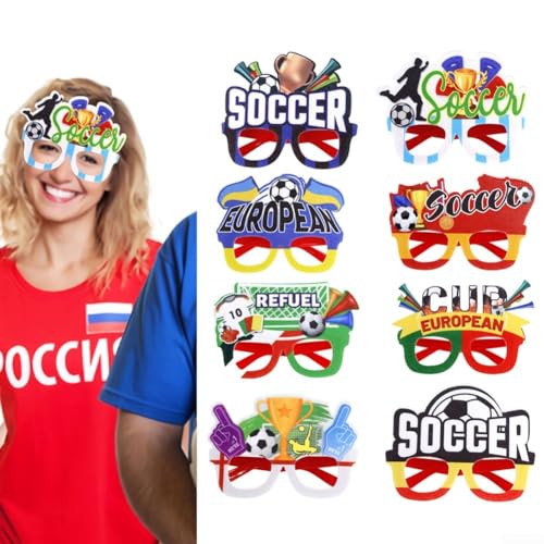 Getdoublerich Europäische Cup-Fan-Brille, zeigen Sie Ihre Unterstützung stilvoll bei Fußballspielen (Stil 6) von Getdoublerich