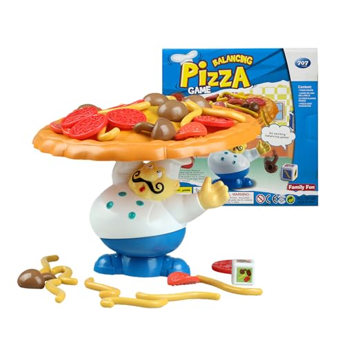 Balance Pizza Spiel | Pizza Pile Up Spielzeug Kinder | Multiplayer Tisch-Pizzaspielzeug Für Familienfeiern | Interaktive Eltern-Kind-Tischspiele Für Die Geburtstagsfeier Partygeschenk von Geteawily