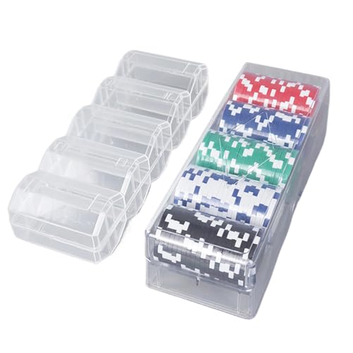 Geteawily Chips für Mah-Jongg-Spiele, Poker-Chips-Set - Sichere professionelle Pokersets - Counting Counters Pokerchips-Set mit Aluminiumgehäuse für Spieleabende von Geteawily