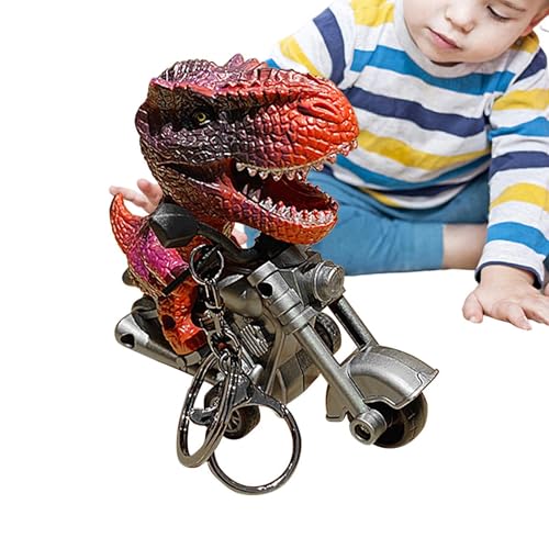 Geteawily Dinosaurier-Spielzeug zum Zurückziehen, Dinosaurier-Spielzeug für Kinder | Kreatives Autospielzeug, Motorradform, Dinosaurier-Spielzeug | Dinosaurier Junge Spielzeug Auto Schlüsselanhänger von Geteawily