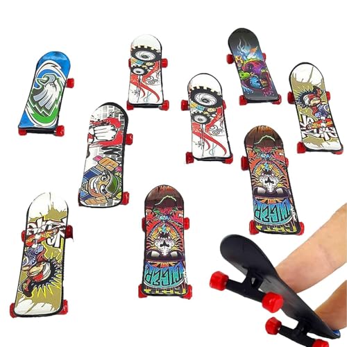 Geteawily Finger-Skateboards für Kinder,Neuheit Skate Boards Finger | -Finger-Skateboard-Spielzeug-Skateboard-Finger-Spielzeug-Set Skateboard-Fingerspitzenbewegung Teen Adult Party Favor von Geteawily