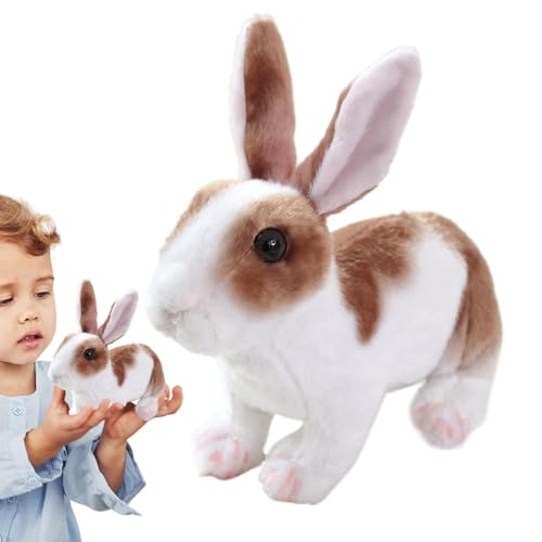 Geteawily Gefülltes Kaninchen-Plüschtier, Häschen-Stofftier,Osterhase - Plüschtiere, gefüllter Hase, Osterhase, süße Tiere, Bezaubernde Kuscheltiere für Kinder, 25,4 cm von Geteawily