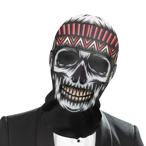 Geteawily Gruselige Halloween-Maske, gruselige Maske, realistische Geister-Maske für Erwachsene, gruselige, realistische, atmungsaktive Netz-Maske für Cosplay, Halloween von Geteawily