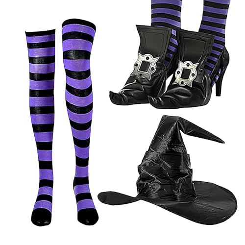 Geteawily Halloween-Kostüme für Damen, Halloween-Hexen-Kostüm, gruseliges Kostümzubehör, Halloween-Hexenkostüm-Zubehör für Halloween von Geteawily