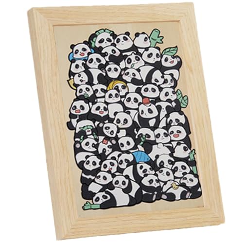 Geteawily Holzpuzzles für Kleinkinder,Tierpuzzles für Kleinkinder - 50-teiliges Cartoon-Tier-Puzzle-Set | Frühe Lernaktivitäten, pädagogische, multifunktionale Puzzles zur Kompetenzentwicklung von Geteawily