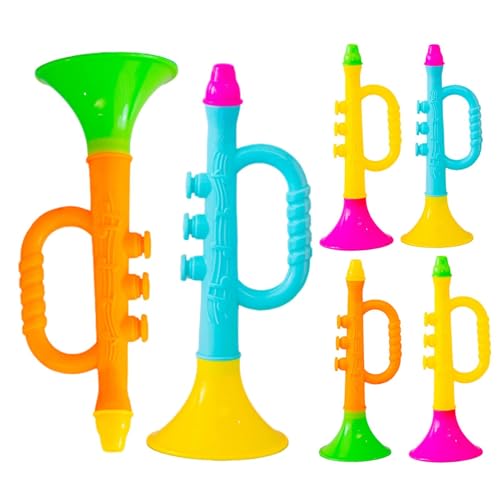 Geteawily Kindertrompete, Kleinkindtrompete - Blashorn für Kinder - Einzigartige Neuheit helle Farbe musikalische Trompete Horn Spielzeug, Simulationsinstrumente Trompete von Geteawily