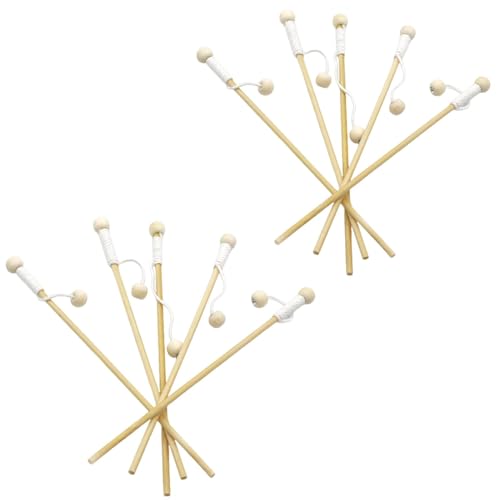 Geteawily Magnetische Angelruten für Kinder,Magnetische Angelruten | 10 Stück Magnetpole | Pool-Badewannenspielzeug, Angelrute aus Holz, pädagogisches Lernspielzeug für und Mädchen im Kindergarten von Geteawily