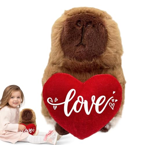 Geteawily Plüsch-Capybara-Spielzeug, Capybara-Plüschpuppe,Gefülltes Plüschtier Capybara Kissen - Anschmiegsame, weiche Stofftierpuppe für Valentinstag, Weihnachten, Geburtstag von Geteawily