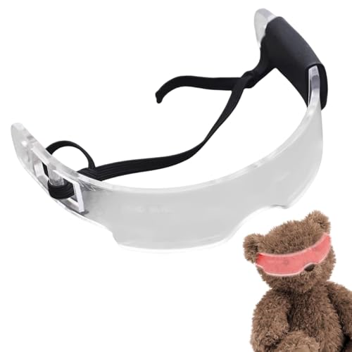 Geteawily Puppensonnenbrille, Puppenbrille - Beleuchtete Stoffpuppen-Anziehbrille mit klaren Gläsern | Cooles Puppenzubehör, Puppenkostümzubehör für 5,9-Zoll-Puppen und andere Puppen von Geteawily