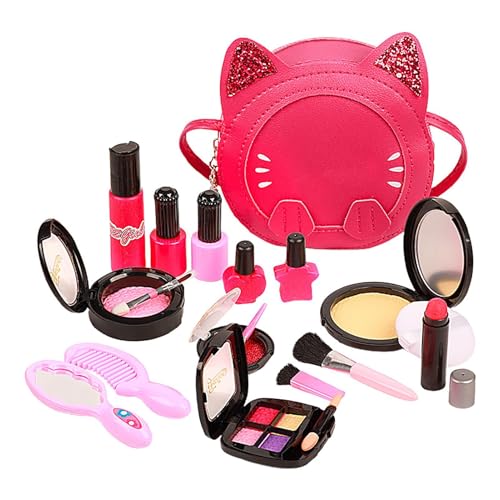 Geteawily Spielen Sie Make-up-Set, Spielzeug-Kosmetik-Set für Kinder | Prinzessin Make-up-Spielzeug - Make-up-Set für Mädchen mit Lidschatten, Lippenstift, Nagellack, Kinder-Rollenspielspielzeug für von Geteawily