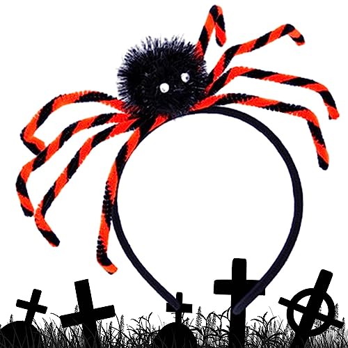 Geteawily Spinnen Haarschmuck | Gruselige Spinne Haarteil für Cosplay - Spider Slap Armband Brosche Stirnband Outfit Dekorationen für Halloween Parade Kostüm Partys von Geteawily