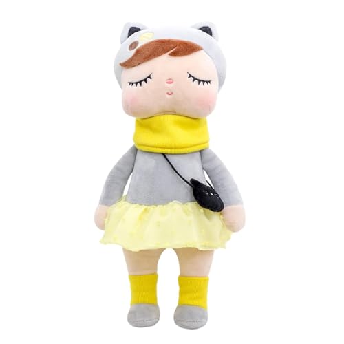 Geteawily Stoffpuppe, Stoffpuppe - Buddy Doll Toy Wear Tieranzug | Weiche, Bequeme, handwerkliche Stoffpuppe für Bettwäsche, Wohnzimmer, Kinder-Mädchen-Raumdekoration von Geteawily