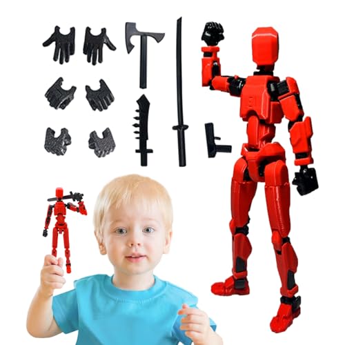 Geteawily T13 Action Figure | T13 Actionfigur | 3D Actionfiguren | Actionfigurenmodell | Ganzkörper Roboter Actionfigur | 3D Druck Von Beweglichen Figuren Mit Mehreren Gelenken Desktop Dekorationen von Geteawily
