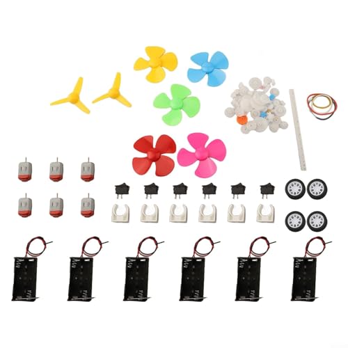 Hands On Learning Mini-Elektromotor-Set mit Requisiten und Batterien für STEM-Anwendungen, 6 Stück von Gettimore