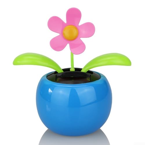 Solarbetriebene Wackelkopf-Blume, verschiedene dekorative Stile, Auto Dance (blau) von Gettimore