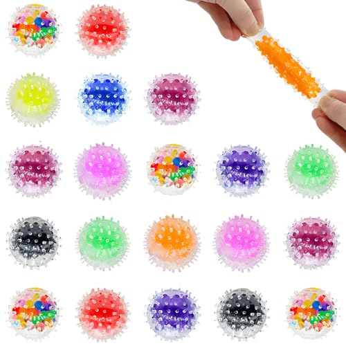 Getyjoe 20Stück Stressbälle Spielzeug Anti Stress Spielzeug 3.5 cm Fidget Toys Squishy Ball Squishy Balls Set Stressbälle Squishy Balls Squeeze Ball zum entspannen für Angst abbauen und Beruhigung von Getyjoe