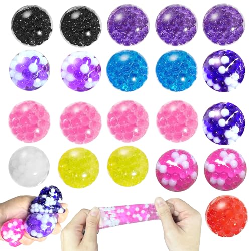 Getyjoe 22 Stück Stressbälle Spielzeug Anti Stress Spielzeug 4cm Fidget Toys Squishy Ball Squishy Balls Set Stressbälle Squishy Balls Squeeze Ball zum entspannen für Angst abbauen und Beruhigung von Getyjoe