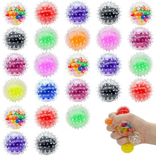 Getyjoe 25 Stück Stressbälle Spielzeug Anti Stress Spielzeug 3.5 cm Fidget Toys Squishy Ball Squishy Balls Set Stressbälle Squishy Balls Squeeze Ball zum entspannen für Angst abbauen und Beruhigung von Getyjoe