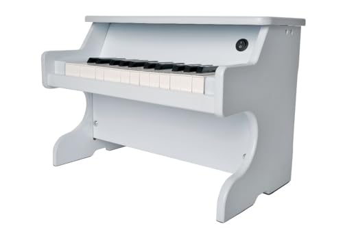 Mini Piano weiß inkl. farbcodierten Noten für die Tastatur, inkl. Batterien (4x 1,5V AA Batterien) von GEWA