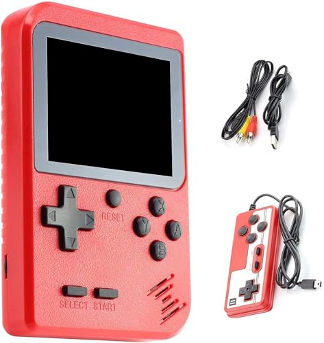 Gezimetie Handheld Spielkonsole, Retro Handheld Konsole Mit 500 Klassischen Fc Spielen, 3" LCD-Bildschirm, Retro Game Console Für Zwei Spieler Spiele Und Tv-Ausgang, Kinder Und Erwachsene von Gezimetie