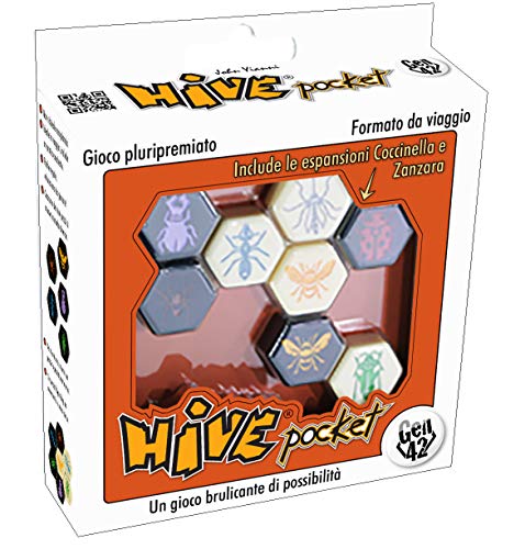 Ghenos Games GHE144 Insetti, Scacchi Tasche: Hive Pocket, Mehrfarbig von Ghenos Games