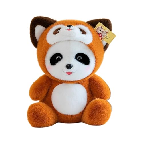 2-in-1-Plüschtier, Waschbär-Panda-Puppe, Plüschtier für Kinder, bezaubernder Panda-Plüsch, Stofftier für , Plüschtier für Mädchen, umklappbares Plüschtier, Kinder-Panda-Waschbär-Spielzeug für Ju von Ghjkldha