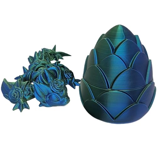 Articulated Dragon Inside Dragon Egg Fidget Toy, 3D Printed Desk Decoration and Stress Reliever, Ideal for Office, Birthday Parties, and Home Decor, 4.5-Inch Interactive Toy von Ghjkldha