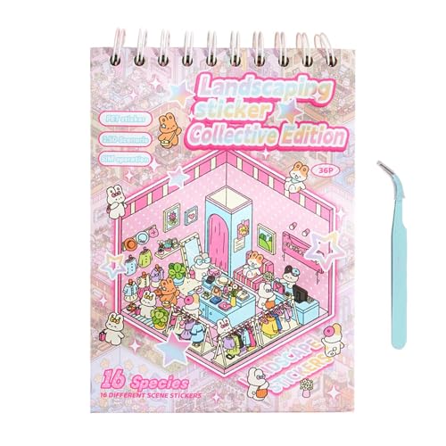 Aufkleberbuch - Aufkleberaktivität für Fähigkeitenentwicklung, lustige Spielzeit und Reiseunterhaltung mit Abziehbildern, Bildungshandwerk für Kinder, Mädchen, , Schule, 5,51 x 7,68 x 0,98 Zoll Aufkleberbuch - Aufkleberaktivität für Fähigkeitenentwicklung, lustige Spielzeit und Reiseunterhaltung mit Abziehbildern, Bildungshandwerk für Kinder, Mädchen, , Schule, 5,51 x 7,68 x 0,98 Zoll von Ghjkldha