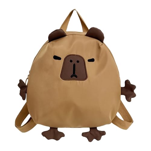 Capybara Rucksack | Süße Capybara-Tasche | Capybara-Tier-Rucksack, Kindergarten-Rucksack mit großem Fassungsvermögen, kreative Schultasche in Capybara-Form, geeignet für Kinder von Ghjkldha