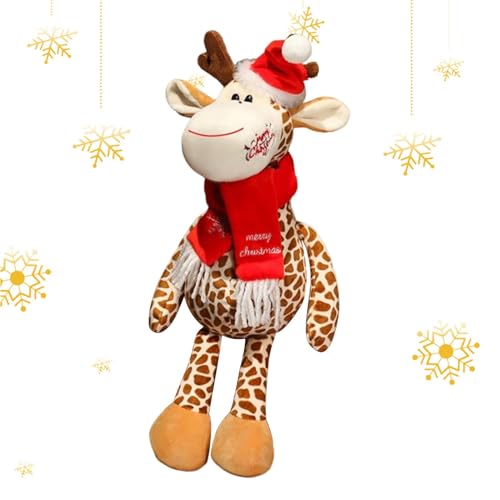 Christmas Elk Plush Toy | Christmas Reindeer Stuffed Toy | Stuffed Animal Deer Plush | Perfect for Christmas Decorations, Cozy Cuddles and Seasonal Gifting with Detailed Features for All Ages von Ghjkldha