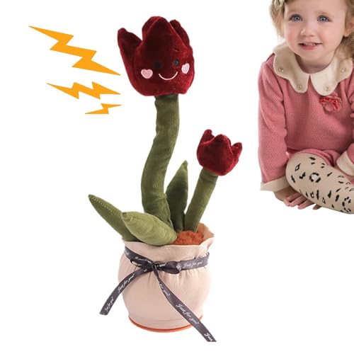 Dancing Flower Toy, Interactive Wriggling Singing Plush, Funny Floral Musical Rose, Educational Sound Toy, (USB Rechargeable), for Babies, Boys and Girls von Ghjkldha