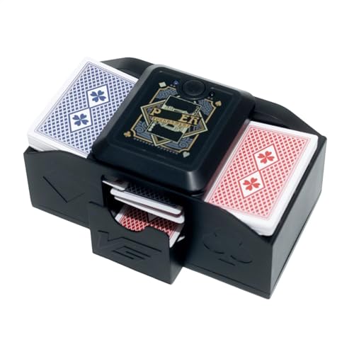 Ghjkldha Automatic Shuffler Machine, Battery-Operated Electric Poker Shuffling Device, Efficient Playing Tool Adults, Young People, Seniors, Ideal for Card Games and Easy Use von Ghjkldha