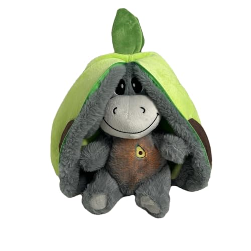 Ghjkldha Breathing Donkey Toy, Fruit Donkey Plush Toy with Realistic Breathing Motion, Lights, and Music, Ideal Early Education Plush Pillow for Kids,Cartoon Animal Breathing Donkey Plush Toy von Ghjkldha