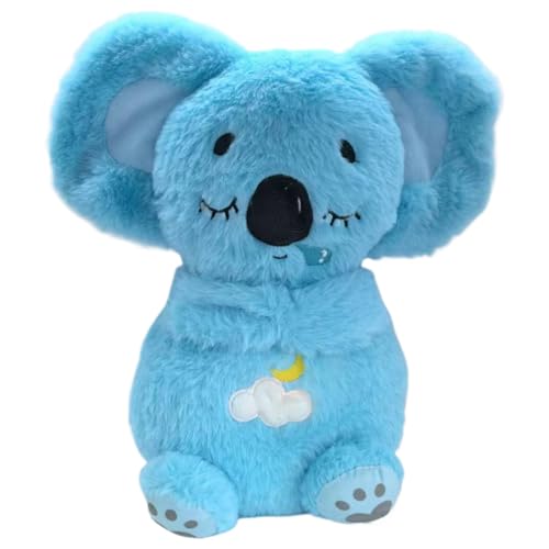 Ghjkldha Breathing Sensory Toy, Koala Plush Companion, Calming Plush Dog, 7.87x3.15x11.02 Inches Aid, Music & Light Features, Adjustable 4 Modes, for Kids & Adults 210g von Ghjkldha