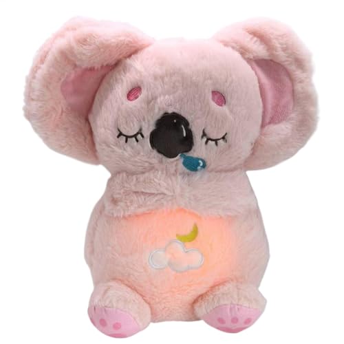 Ghjkldha Breathing Sensory Toy, Koala Plush Companion, Calming Plush Dog, 7.87x3.15x11.02 Inches Aid, Music & Light Features, Adjustable 4 Modes, for Kids & Adults 210g von Ghjkldha