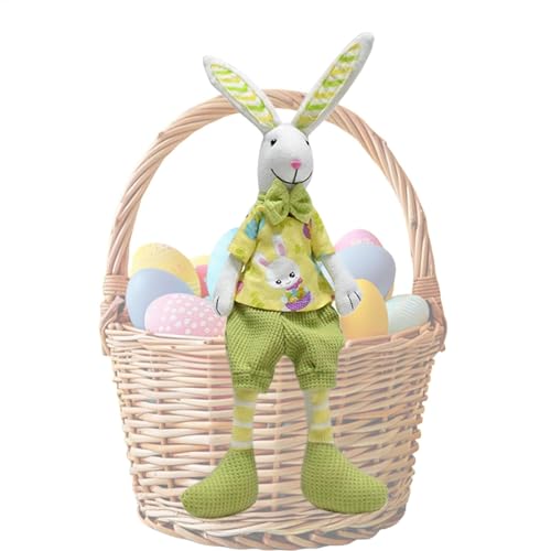 Ghjkldha Bunny Stuffed Animal, Cute Big-Ear Bunny Easter, Handmade Sitting Rabbit Doll, 16.54x5.12x3.15 Inches Plush Decor for Kids and Adults, Sofa and Bedside 241g von Ghjkldha