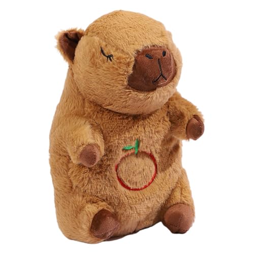 Ghjkldha Capybara Breathing Stuffed Animal, Plush Heartbeat Sleep Companion, Light Up Soothing Snuggle Toy, Musical Plush Buddy for Toddler Kids Boys Girls Naptime Comfort, 11.02 Inches von Ghjkldha